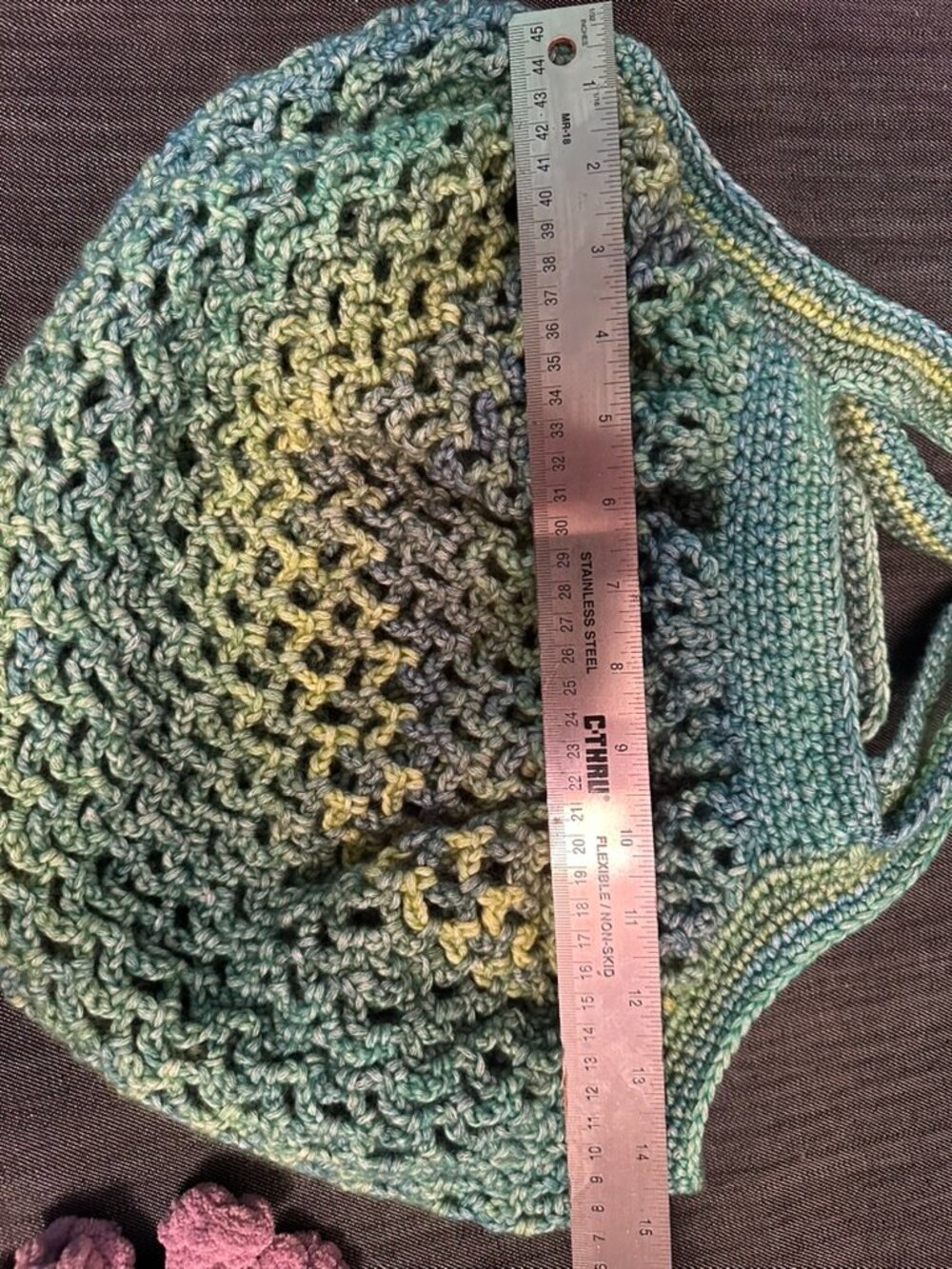 Market Bag- Cotton Blend. Hand Crochet - Picture 3 of 4